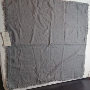 Euro Heavyweight Linen Blend Comforter Sham Dark Gray - Casaluna™: Rayon & Cotto